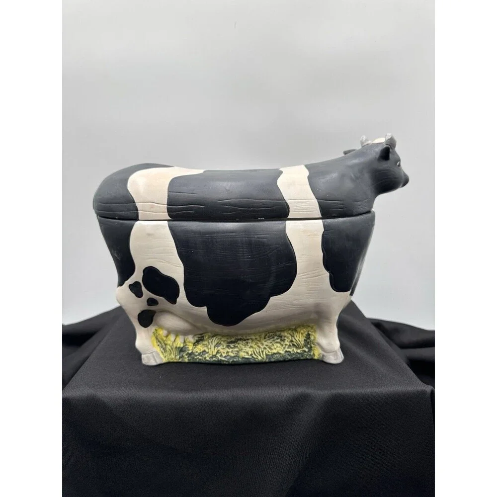 Sakura Warren Kimble Cow Shape Cookie Jar Farmhouse Decor A Touch of Country ...